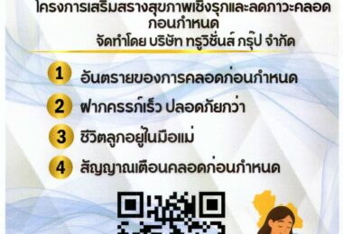ประชาสัมพันธ์ตามโครงการเสริมสร้างสุขภาพเชิงรุก เพื่อลดภาวะคลอดก่อนกำหนด